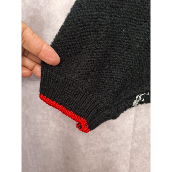 Vintage Thick Knit Sweater Women's M Stripedd Metallic Dolman Sleeve Retro - Picture 13 of 14